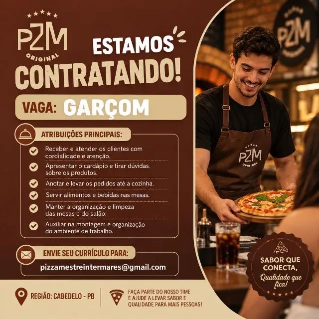Vagas - Pizzaria Cabedelo