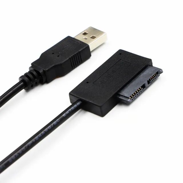 cabo usb 2.0 externo pra mini sata 13 pinos cd dvd rom notebook laptop - Foto 2