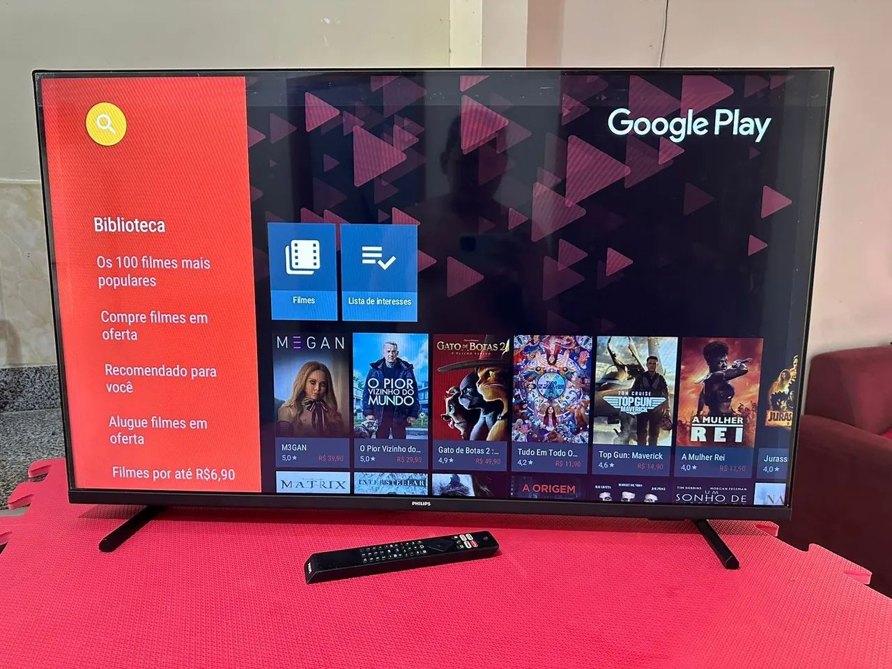 SMART TV 5O POLEGADAS ANDROID 4K COMPLETA CONTROLE REMOTO PEZINHO WI-FI E BLUETOOTH  - Foto 5