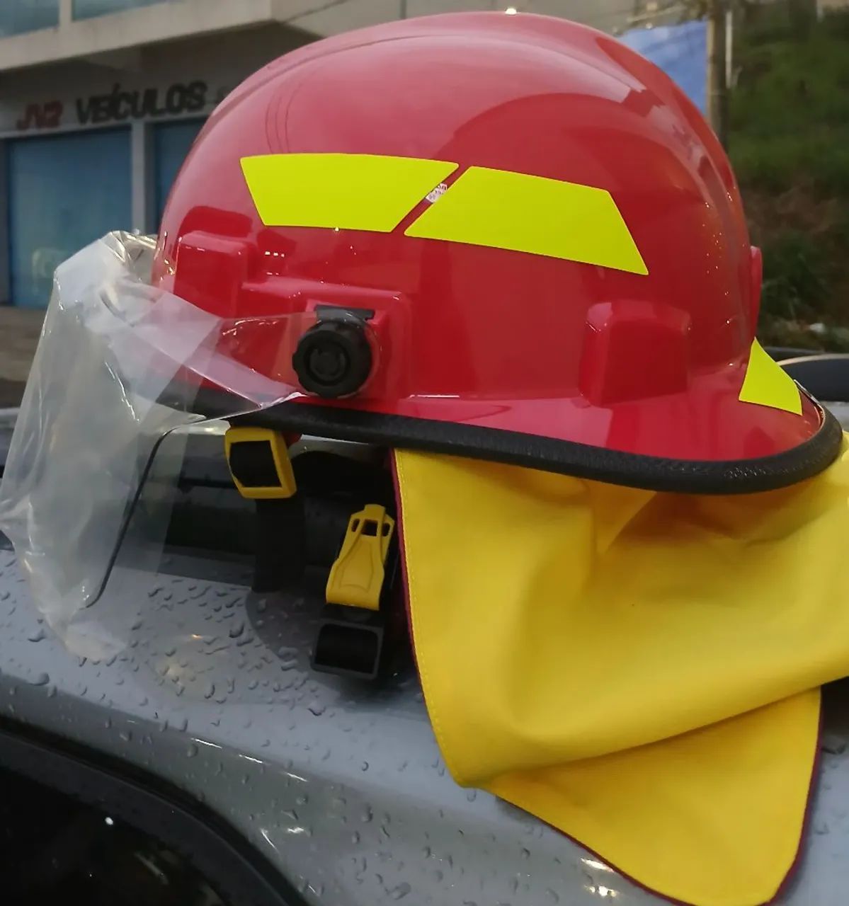 Roupa combate Brigada de incêndio. 