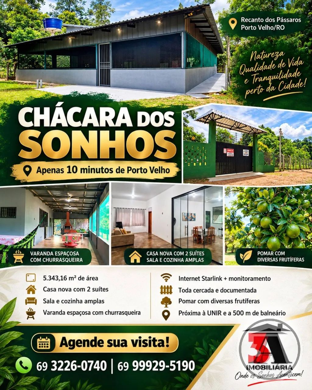Um capricho de Chácara a 10min. do Centro de PVH