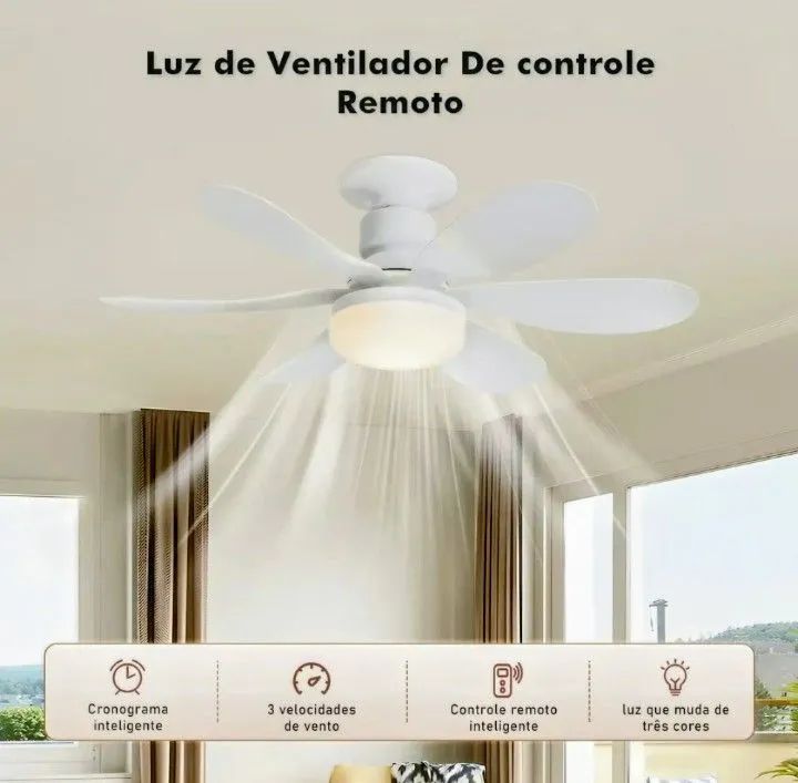 Mini Ventilador de teto / Lâmpada Led - Potência 60W - Foto 3