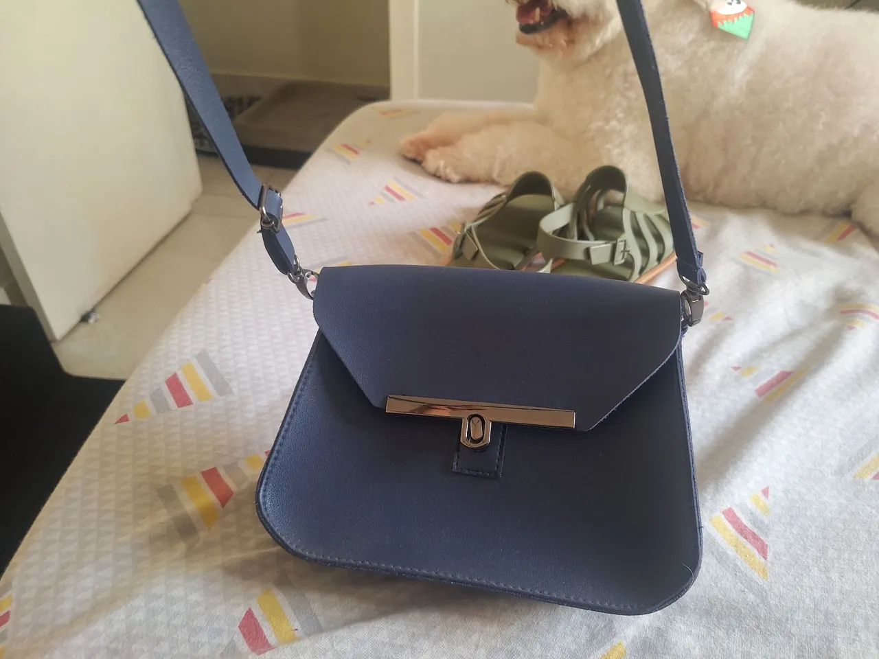 Bolsa azul pequena - Foto 4