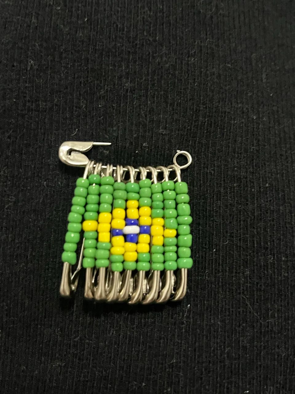 Broche da bandeira Brasil - prata  - Foto 2