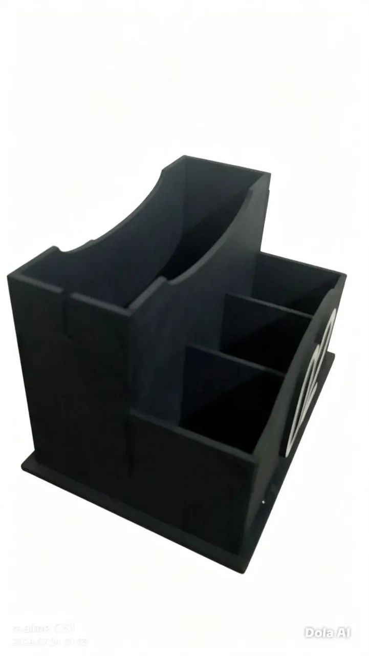 1. Porta Guardanapos Organizador Numerado 1 a 10 - MDF Preto - Foto 5