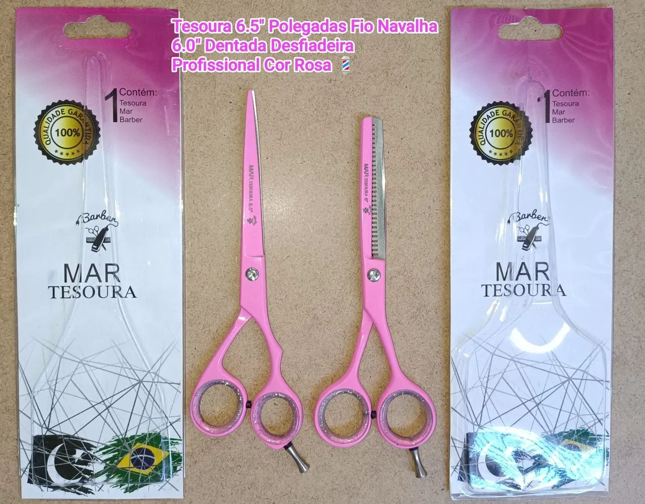 Tesouras  Profissionais Barbearia Vários Tamanhos Polegadas Novas Lacradas sem Uso  - Foto 4