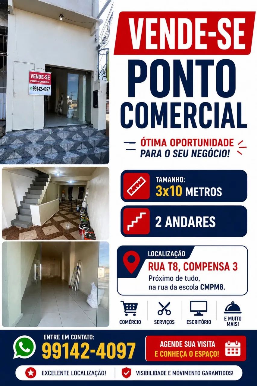 ? VENDO EXCELENTE PONTO COMERCIAL - COMPENSA 3