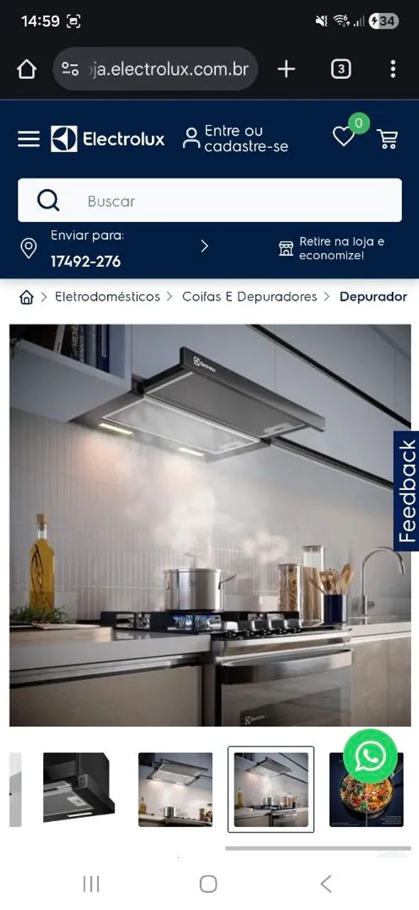 Depurador / Exaustor de Ar Electrolux
