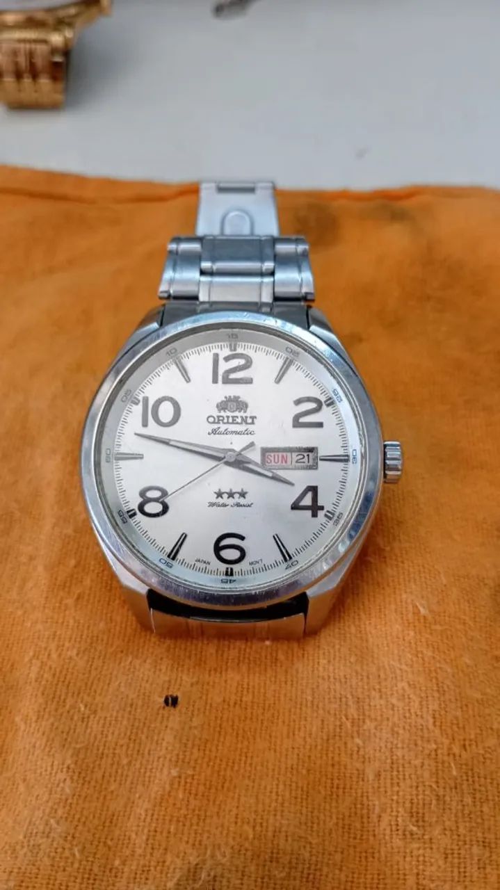 Relógio Orient Automático 469SS062 S2SX Prateado Masculino Aço Inoxidável - Foto 4
