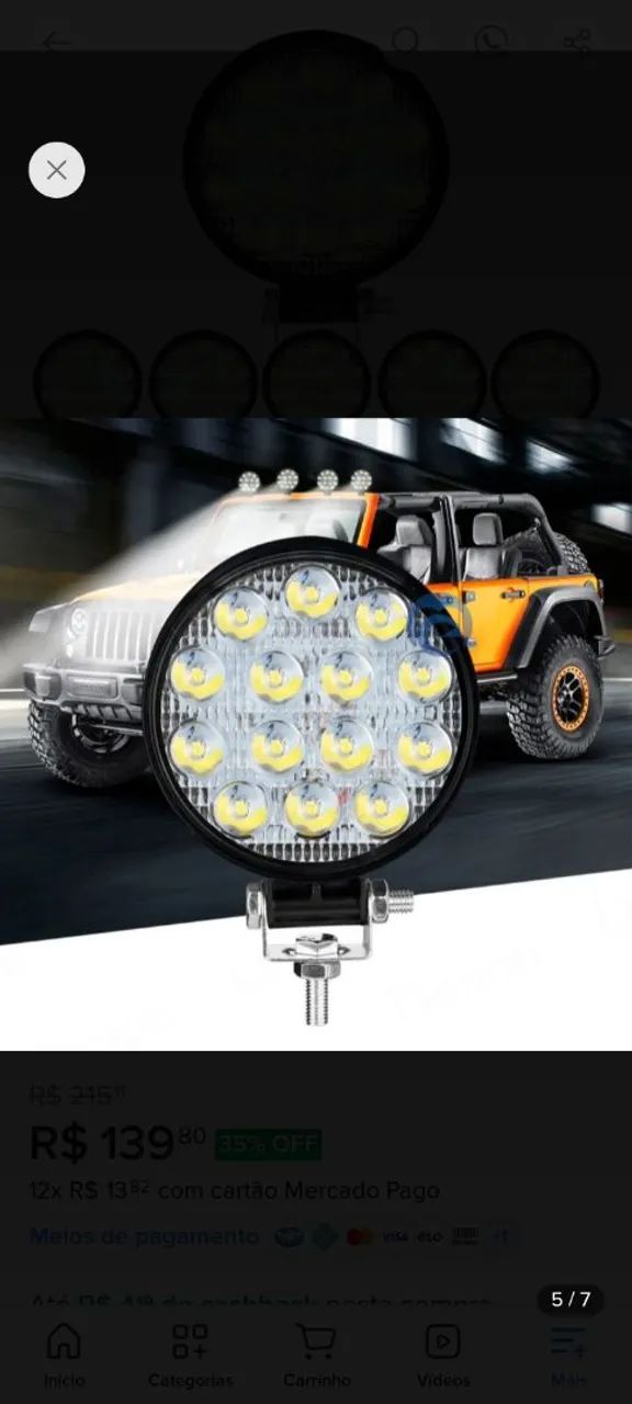 Farol de milha universal em led bivolts - Foto 2