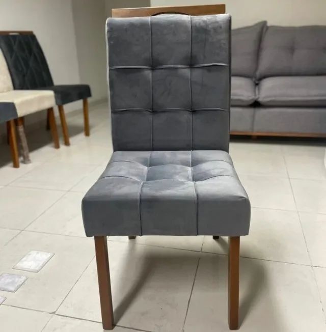 Conjunto Amplo Ravena 170 com 6 Cadeiras Grafite - Mesas - Recreio dos ...