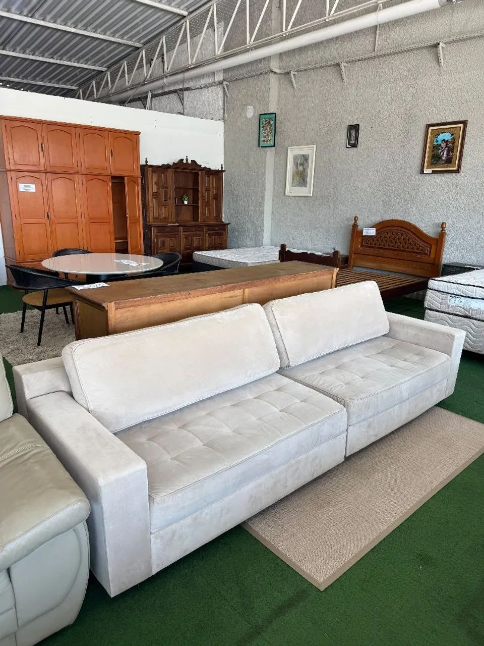 Sofá Living 4 lugares Suede - Foto 4