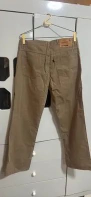 calça jeans Coper, modelo com corte reto e tonalidade marrom/bege TAM B76 44 - Foto 2
