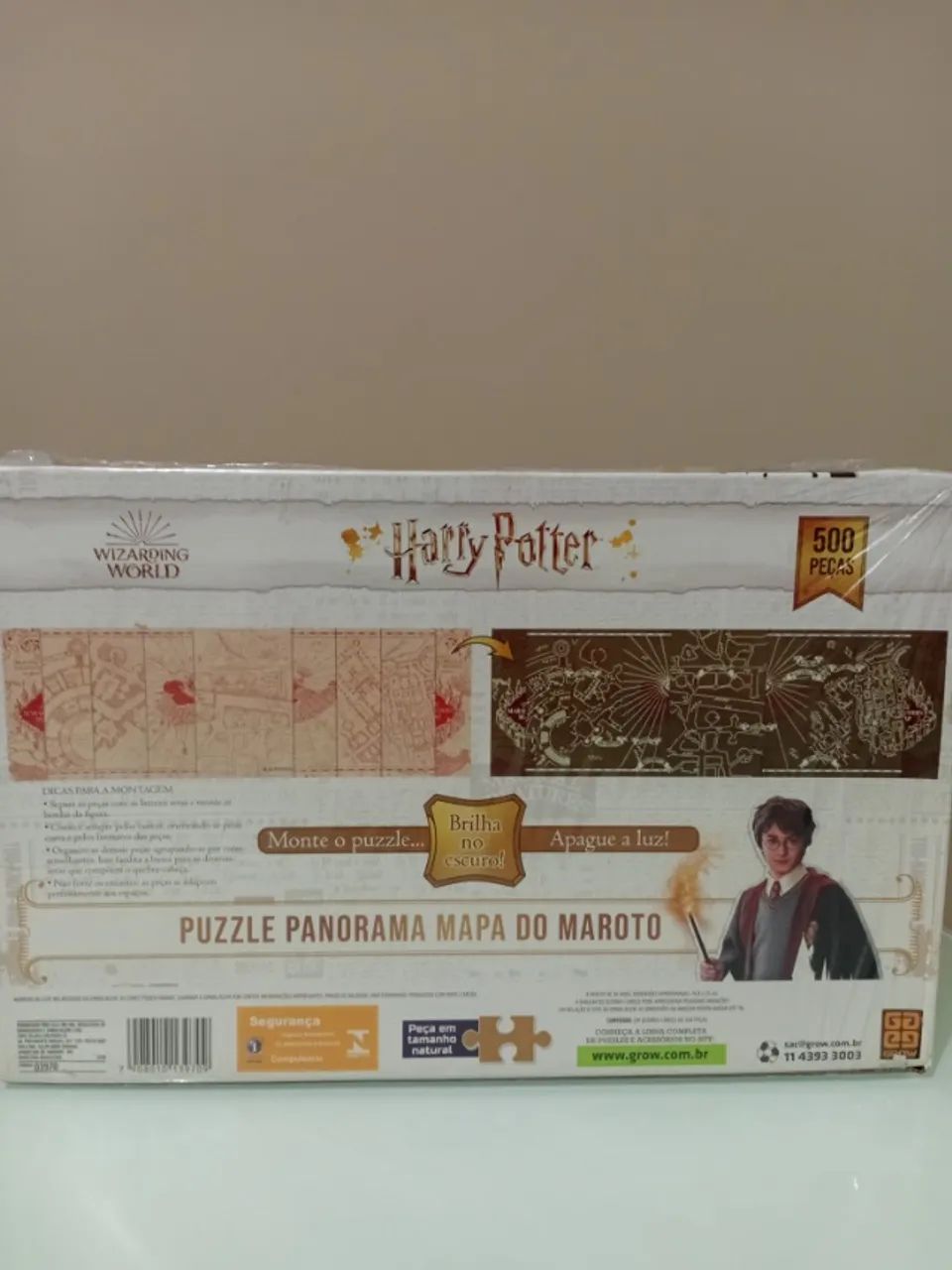 Quebra-Cabeça Panorâmico Harry Potter - Brilha no Escuro 500 peças - Foto 2