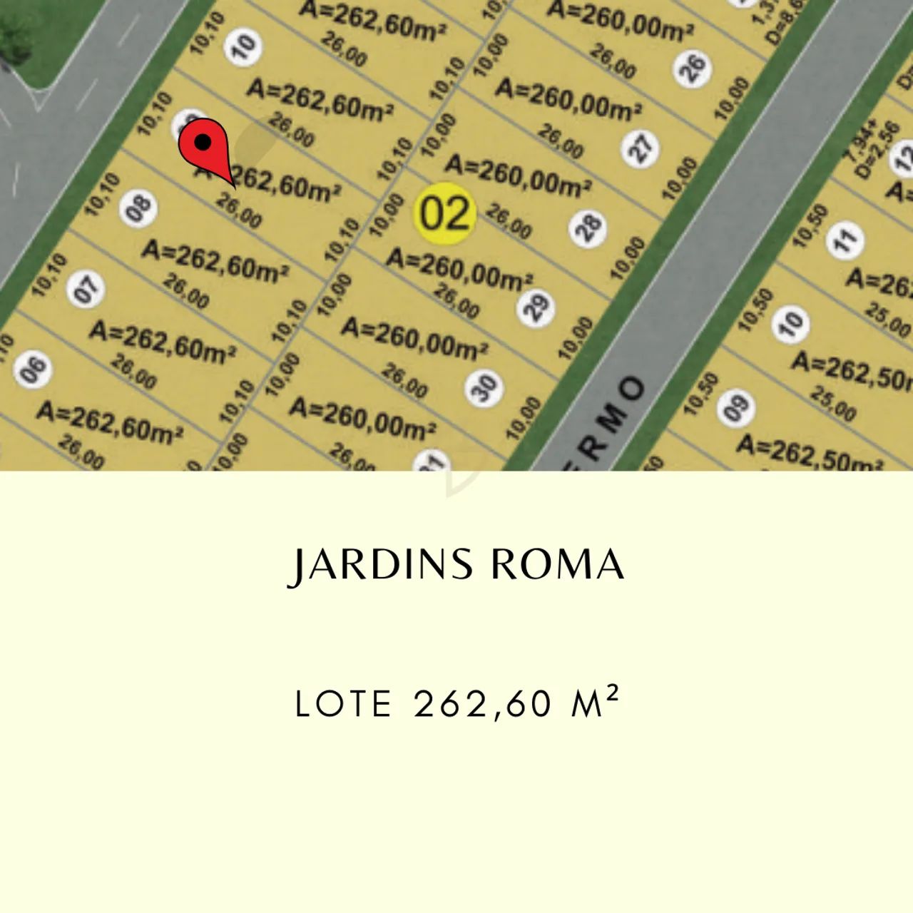 Lote Jardins Roma 262m²