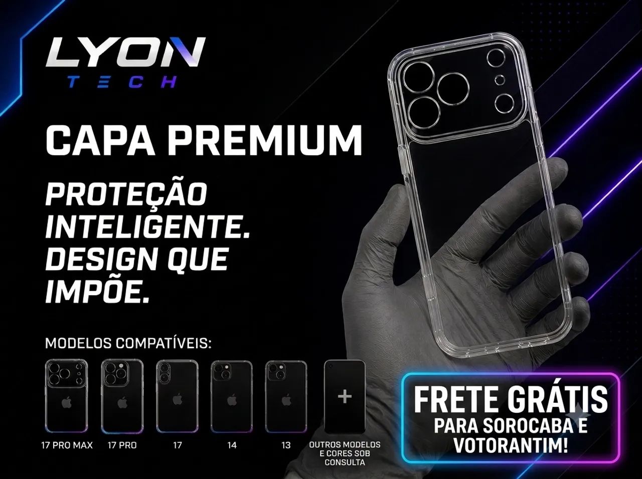 Capas de iPhones diversos modelos e cores, consultar chat