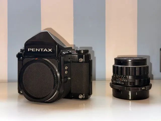【美品】PENTAX 6x7 Super-Takumar 105mm F/2.4 Pentax 67 + Super-Takumar 105mm f/2.4 | Médio Formato Analógico