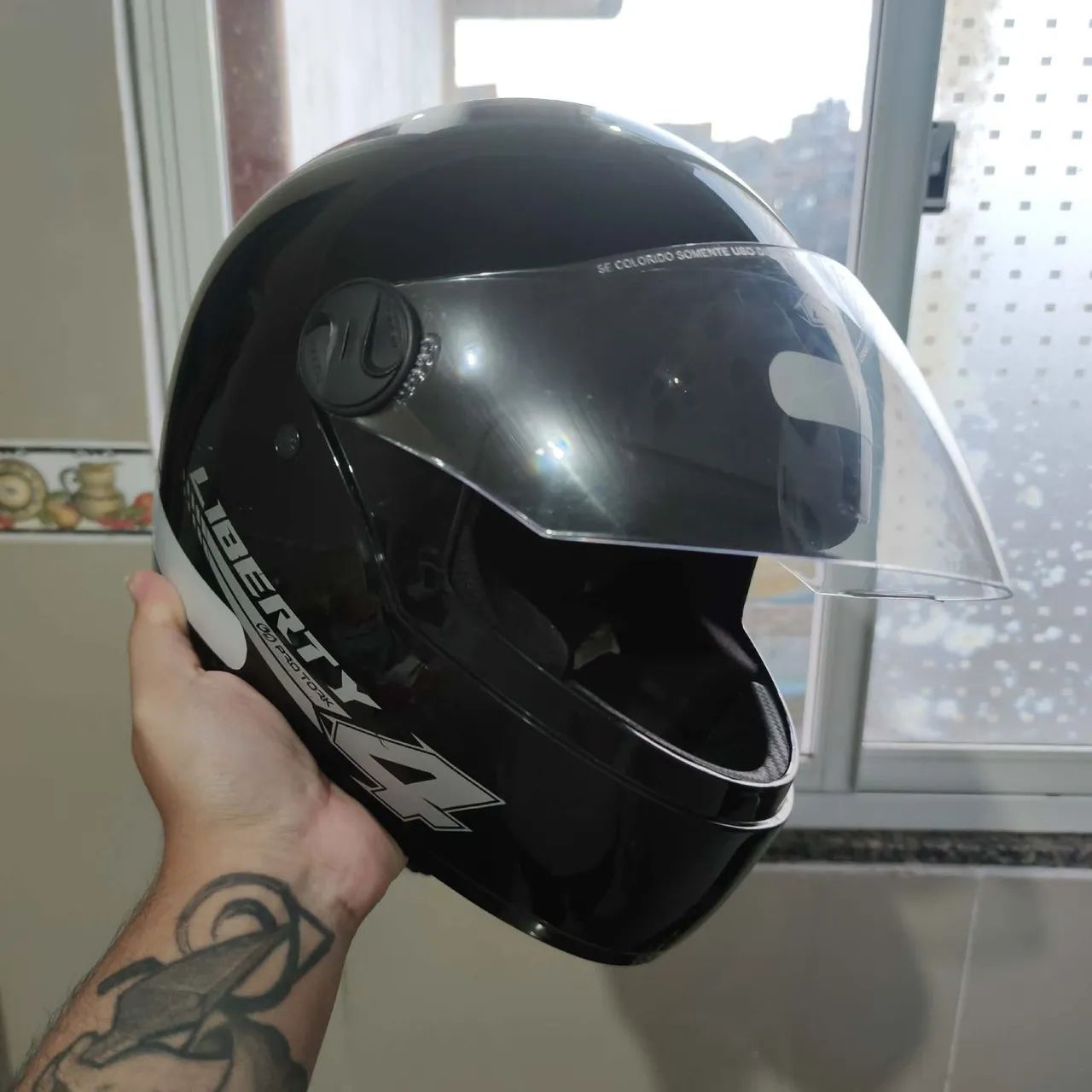 Capacete Liberty 4 Protork Nº58 Seminovo 
