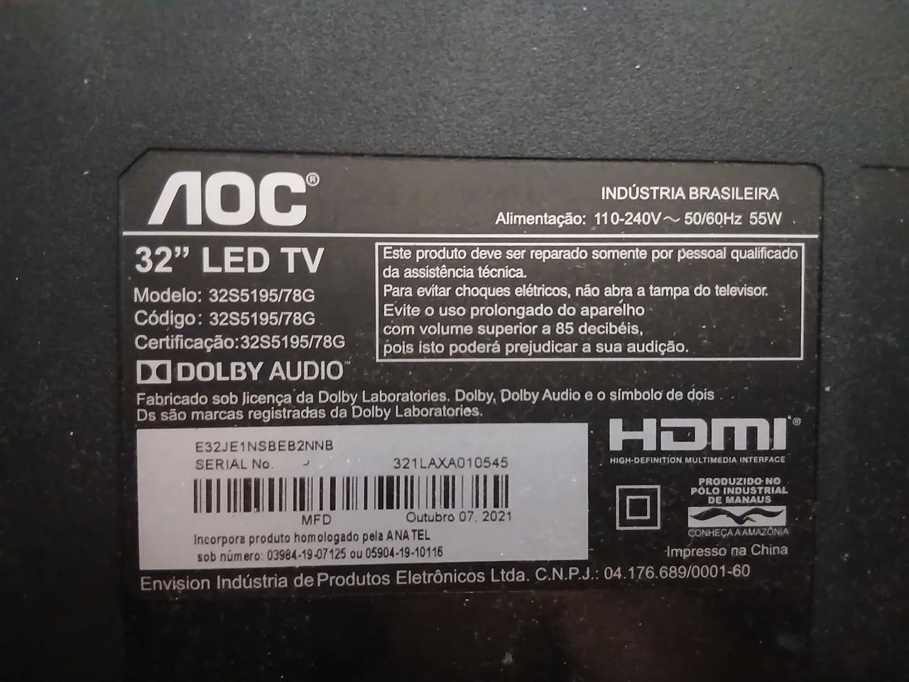 Aoc 32 polegadas  - Foto 4