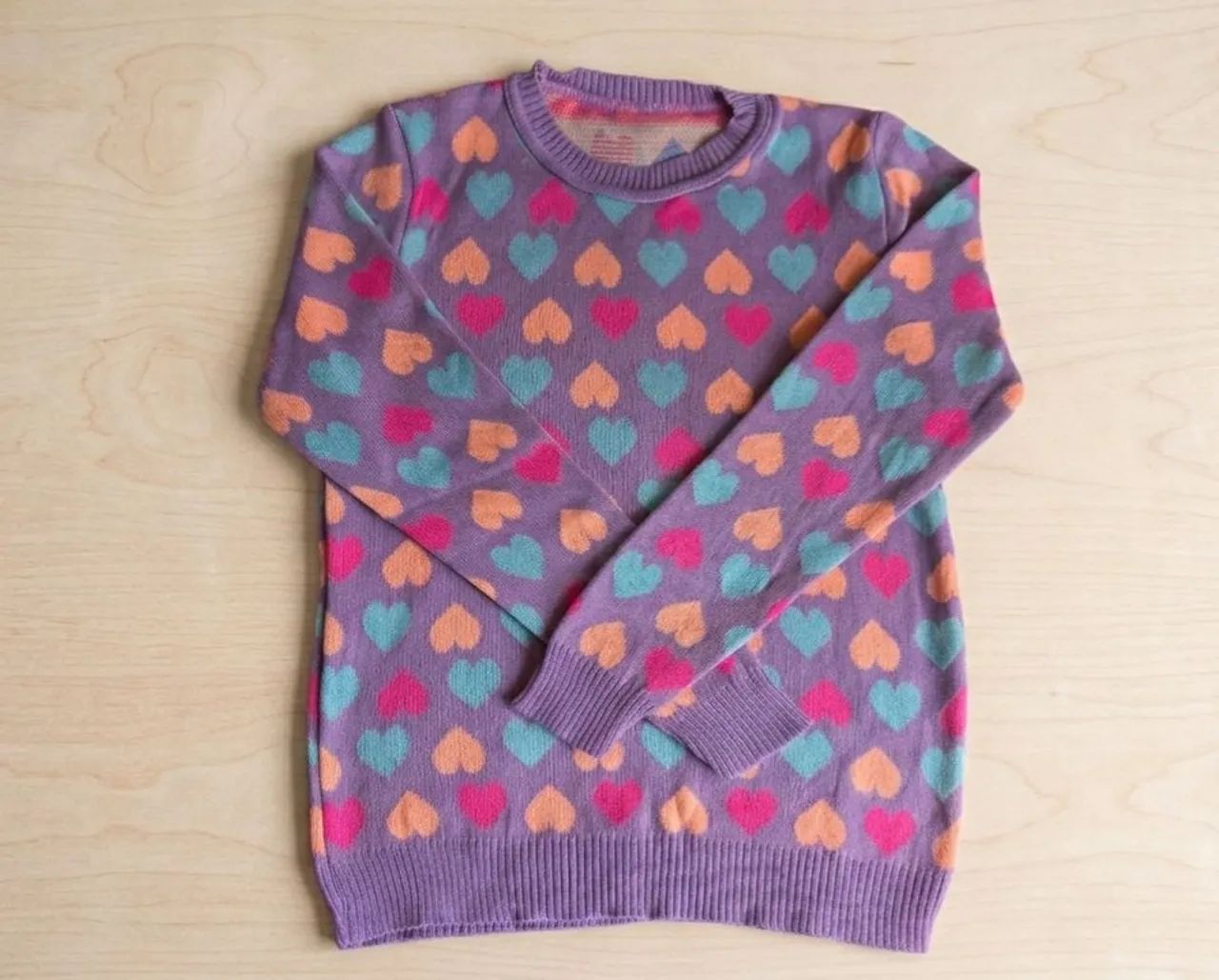 Sueter tricot corações tamanho único - Foto 4