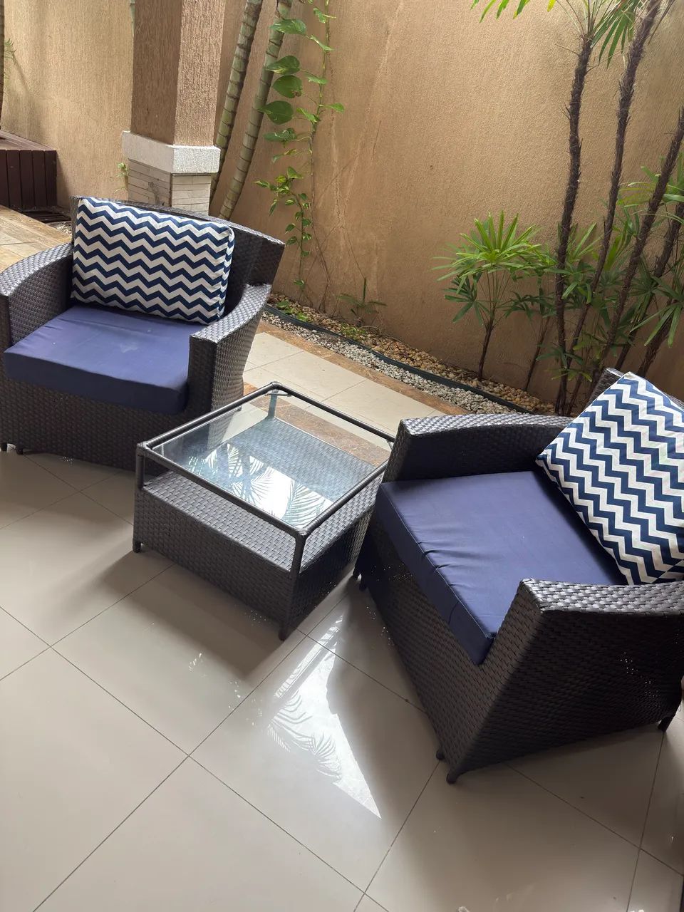 Kit sofás área externa 