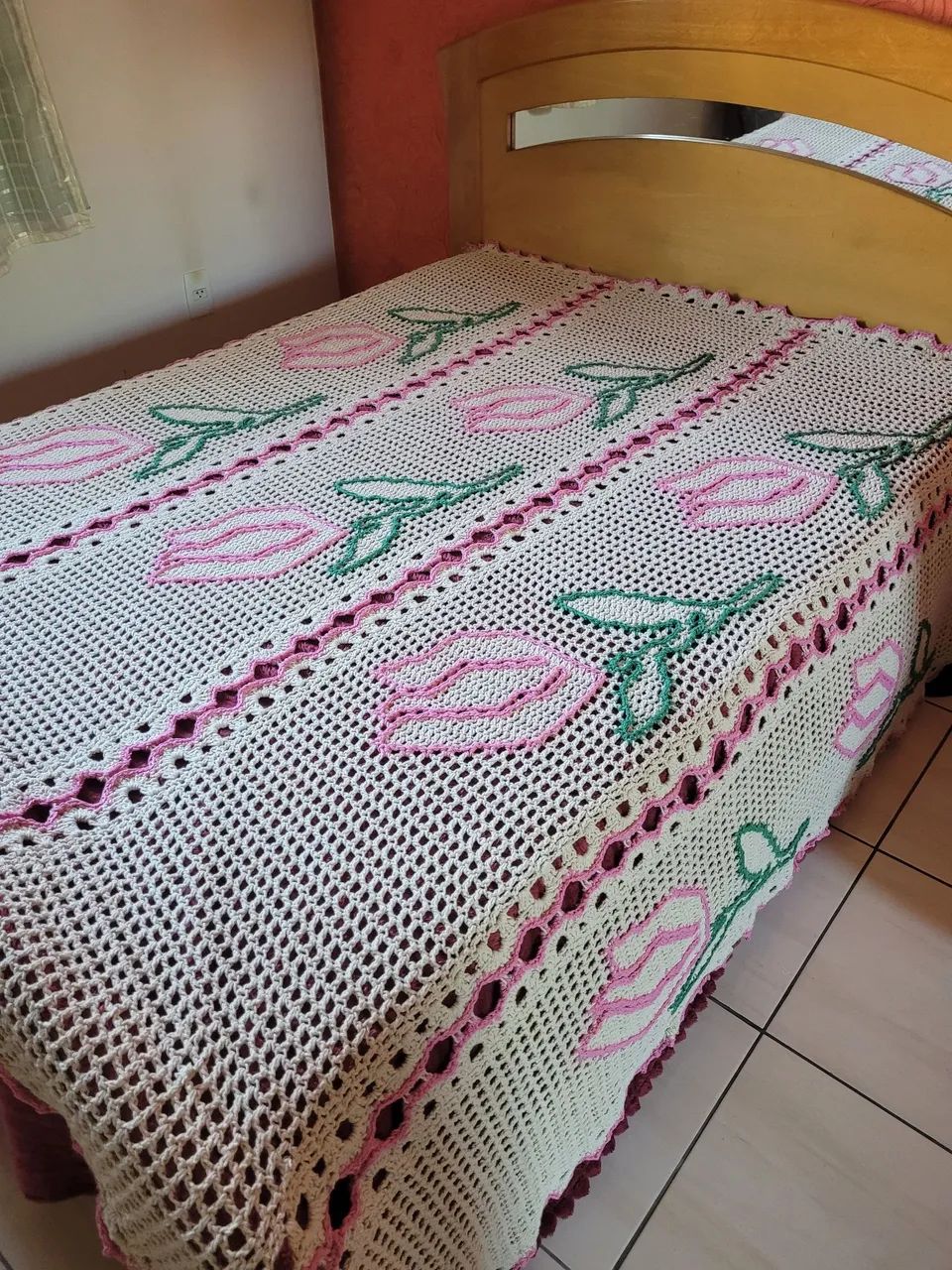 Colcha de crochê barbante - Foto 5
