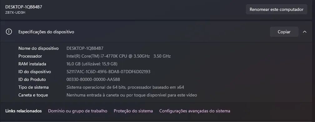 CPU I7 4070 16GB de Memória  - Foto 3