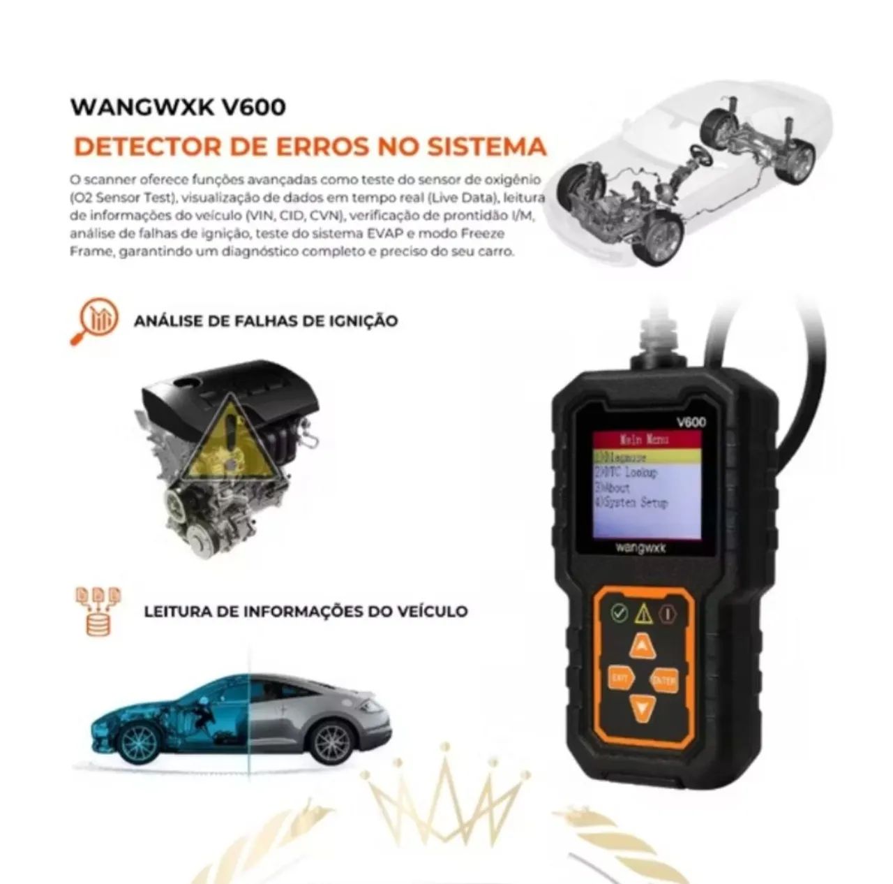 Leitor de Código de Falha no Motor - Foto 6