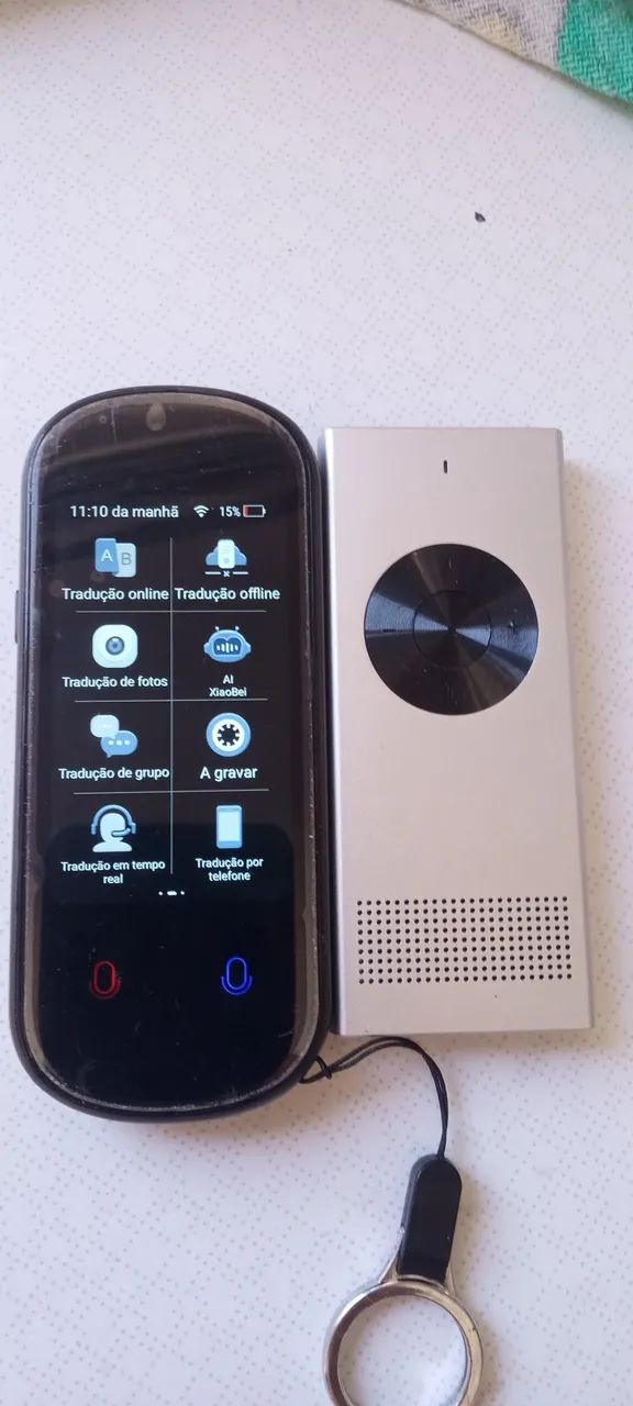 Tradutor de voz instantânea wi-fi camera tela touch