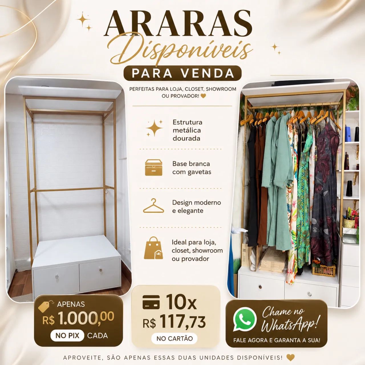 Araras disponíveis para venda
