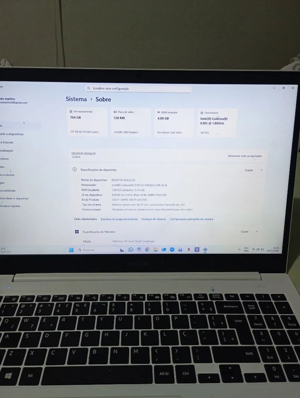 Notebook Samsung  - Foto 2