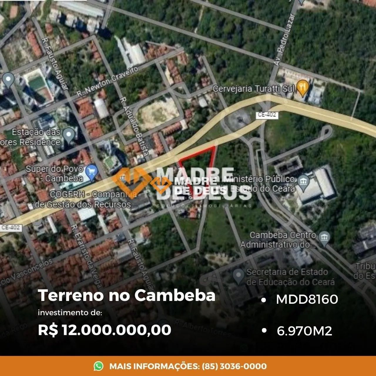Terreno disponível a venda