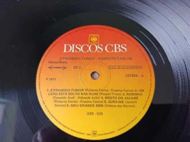 LP (Disco de vinil) Roberto Carlos: É proibido fumar - novíssimo! - Foto 2