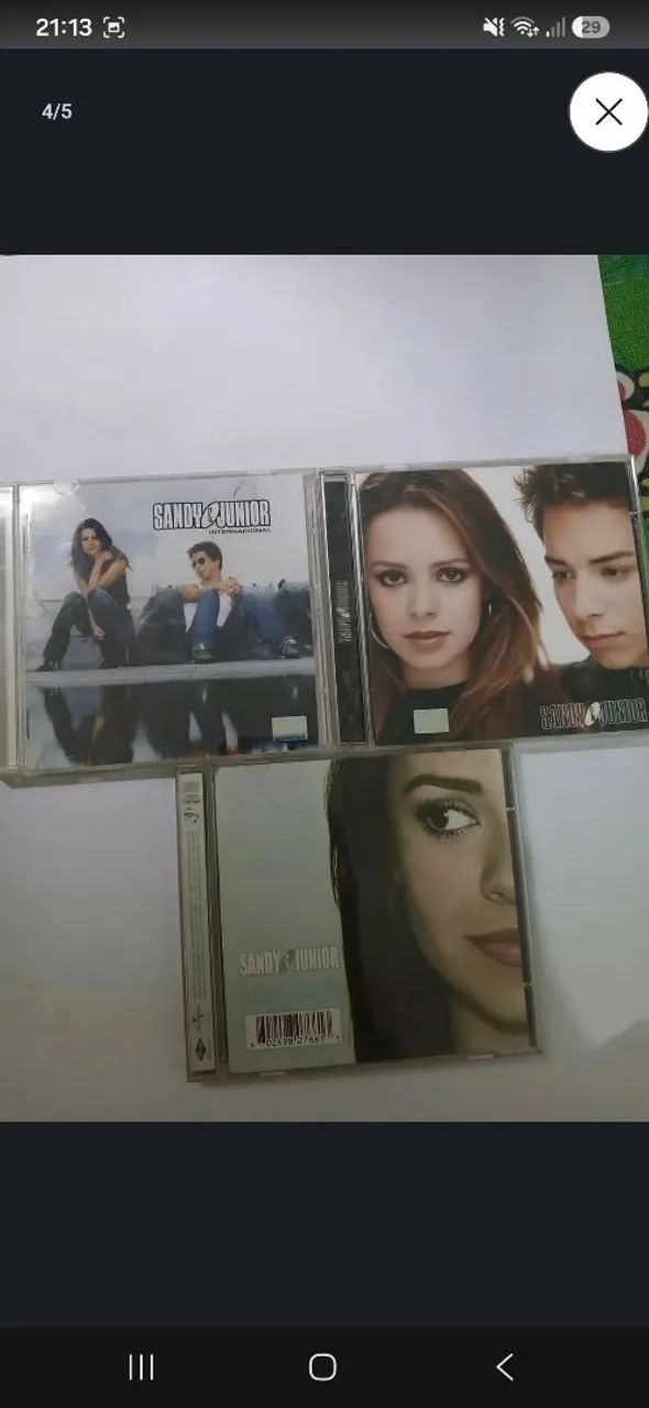 Cds Sandy e Júnior versões antigas 