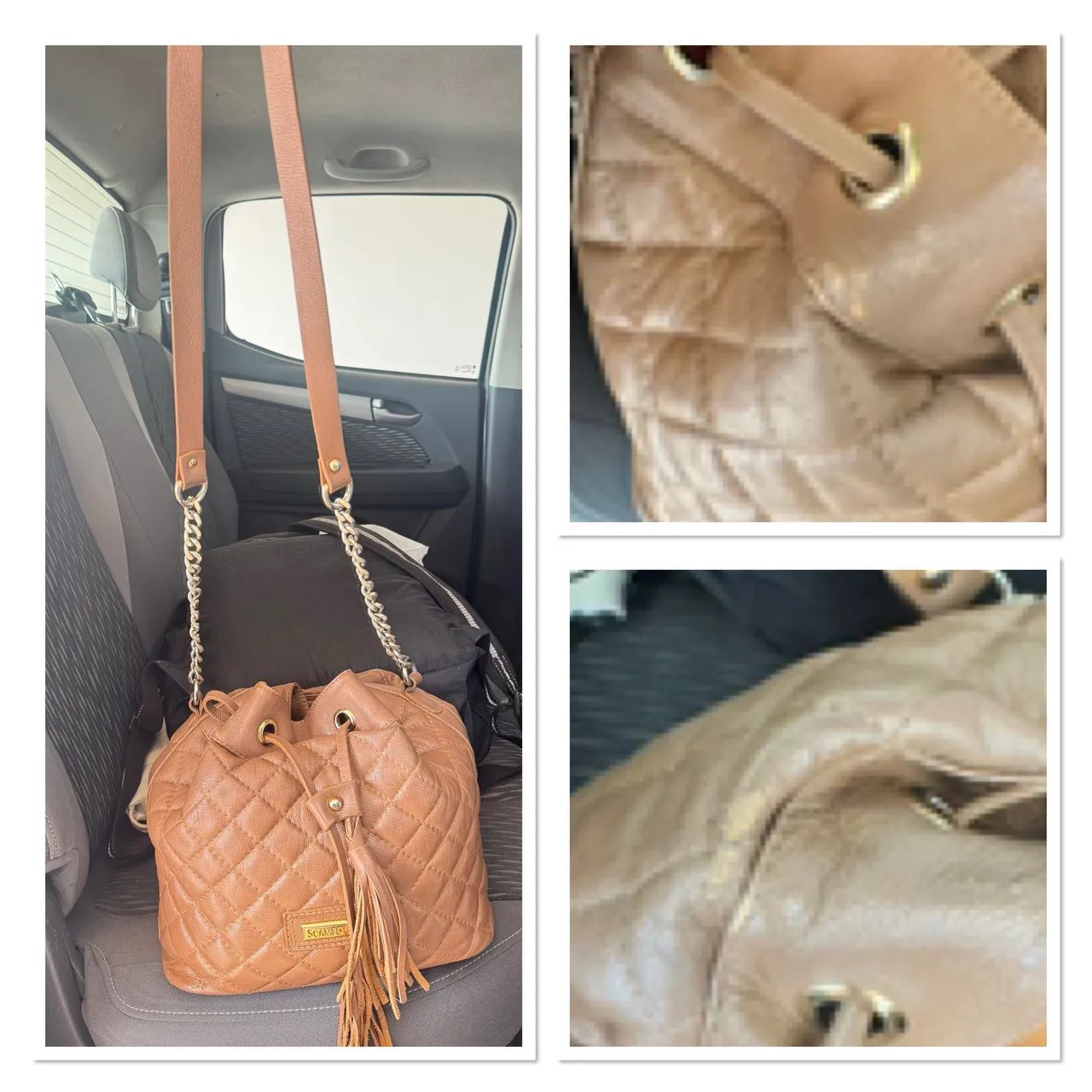 Bolsa couro scamboo  - Foto 3