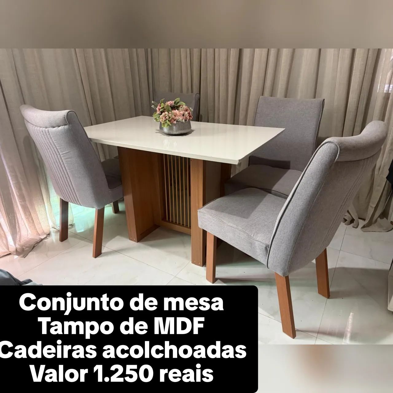 Jogo de mesa de jantar 