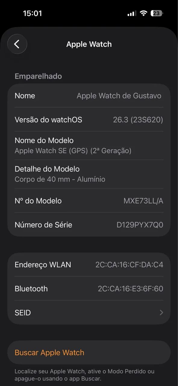Apple Watch SE (GPS) (2ª Geração) 40MM - Foto 5