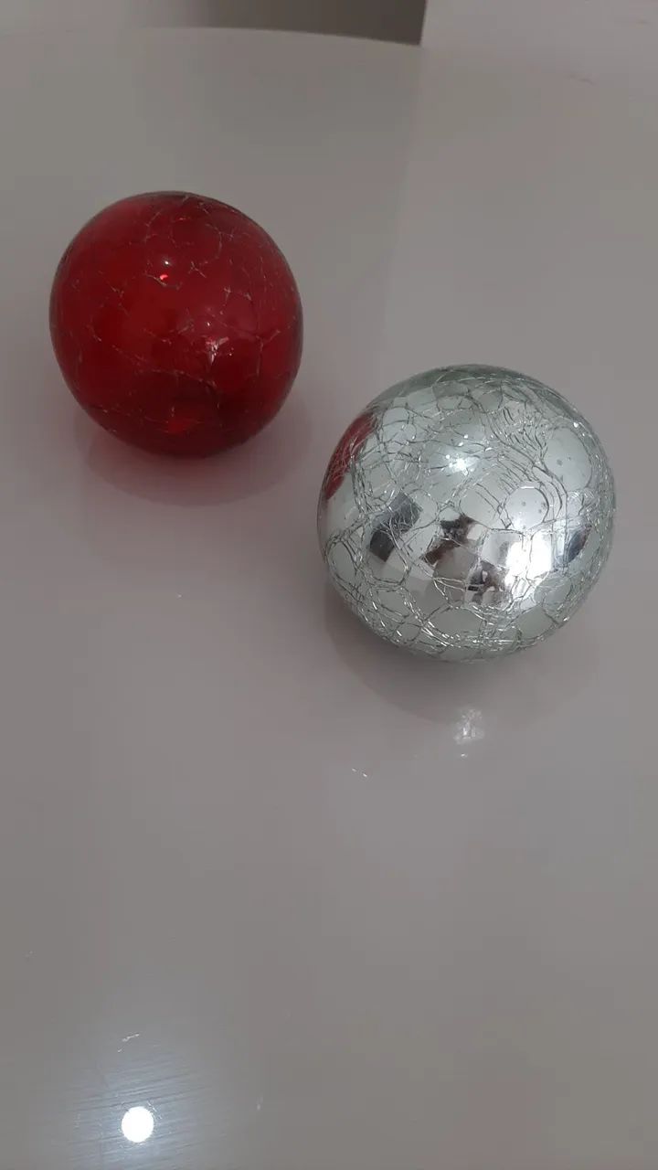 Bolas de vidro decorativas R$ 100,00 - Foto 2