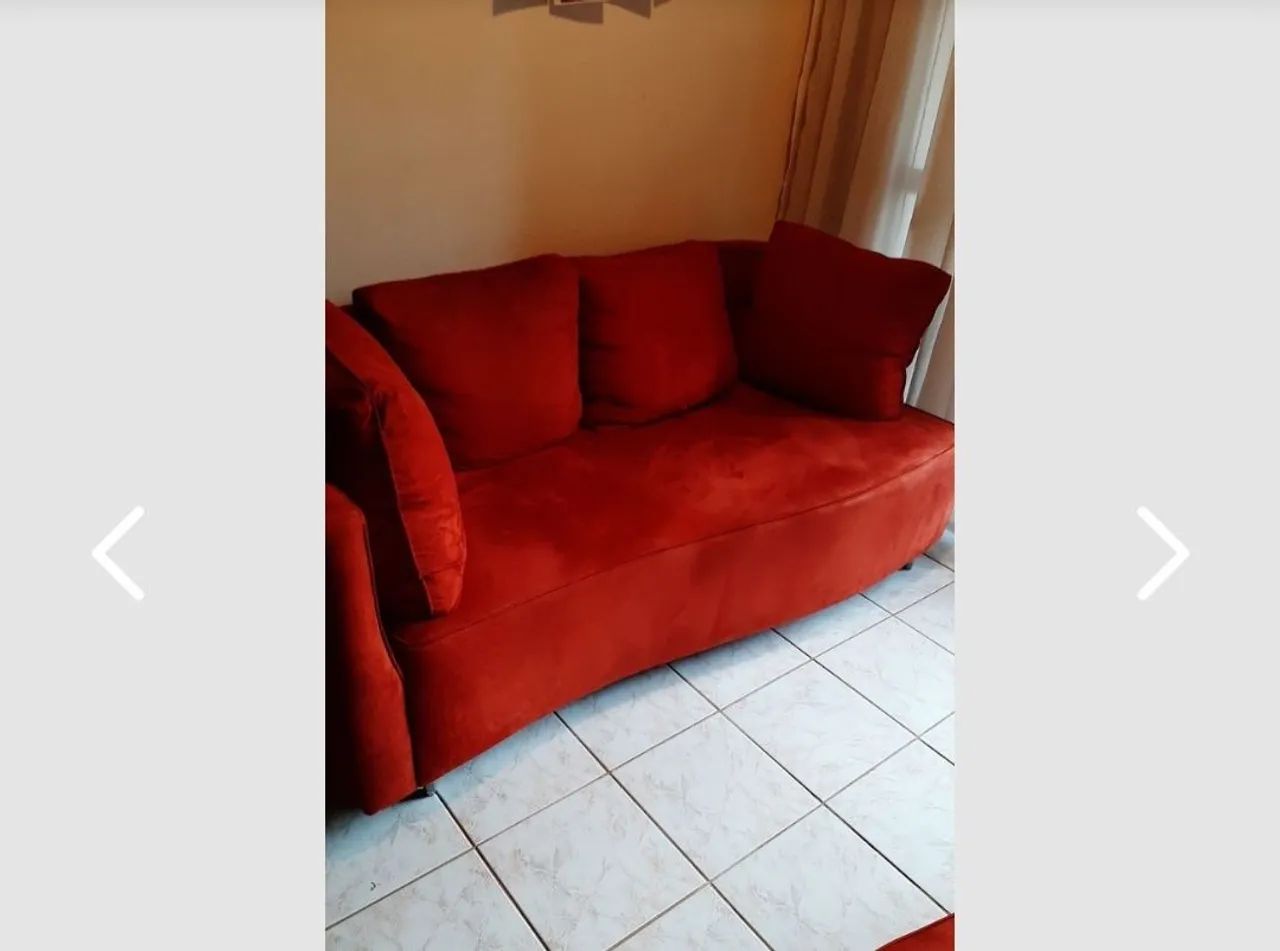 Sofá nobuck 3 lugares - Foto 2