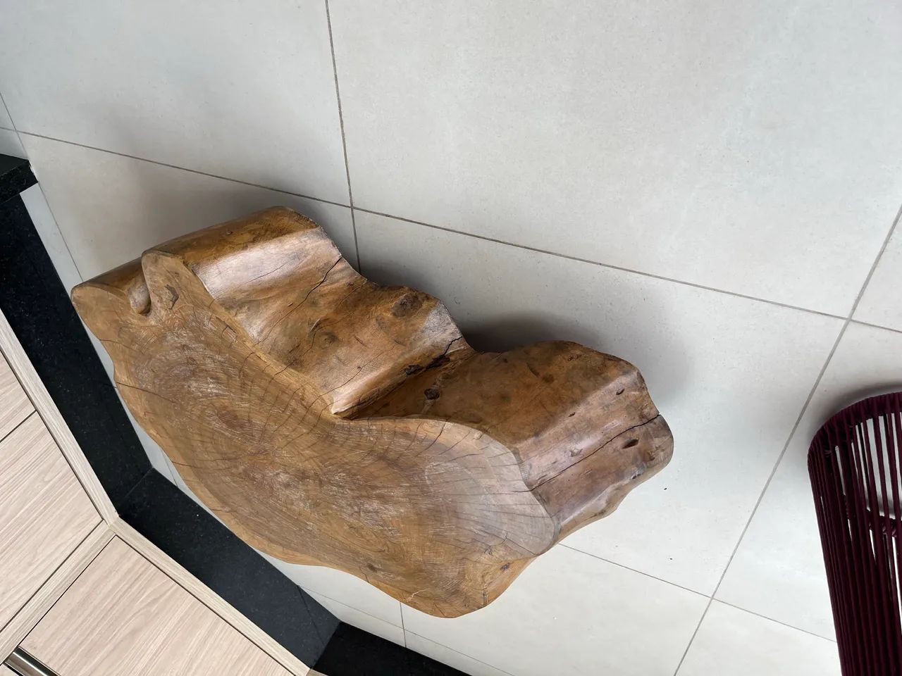 Mesa de centro em tronco- madeira maciça  - Foto 3