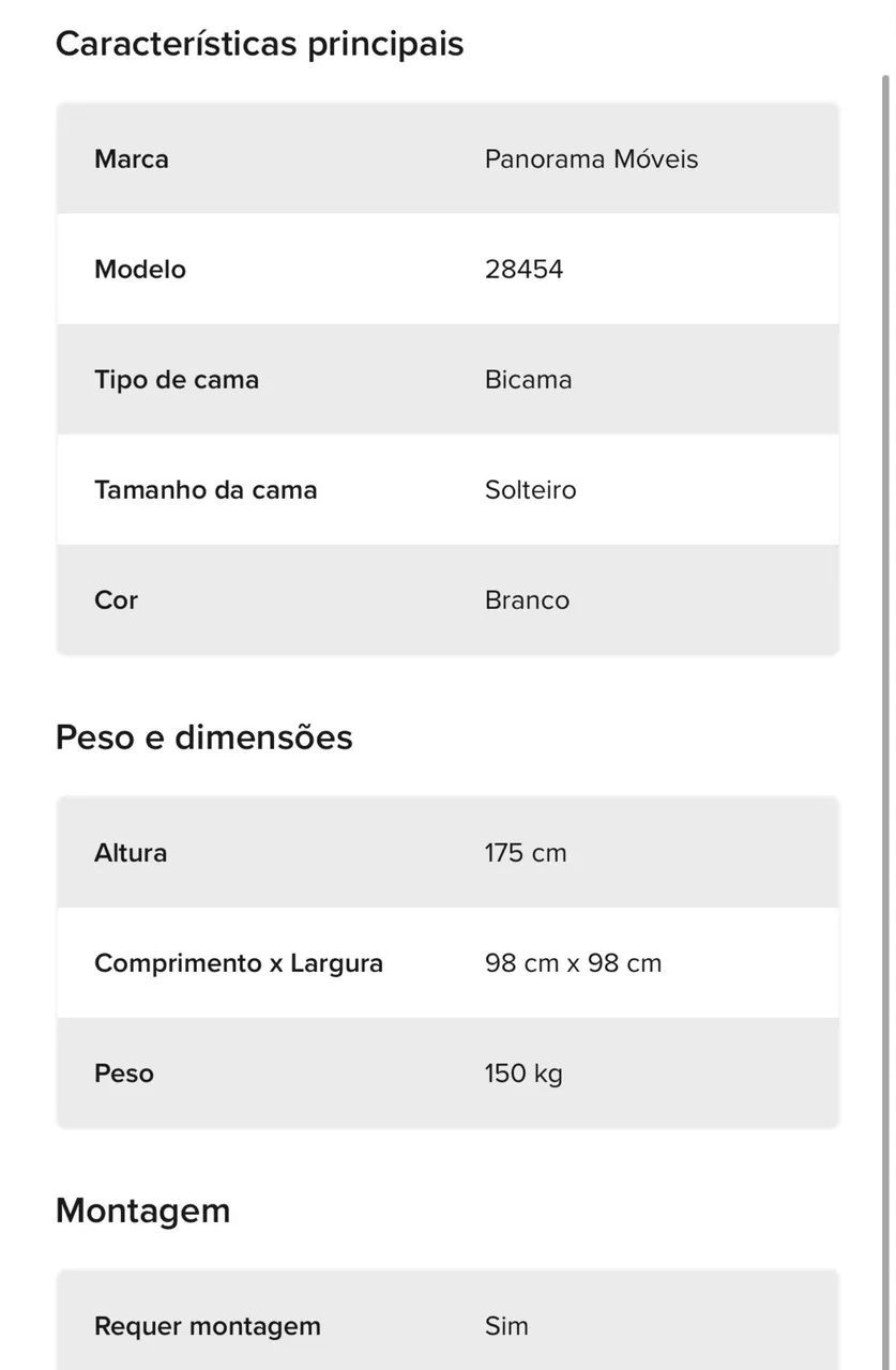  Beliche 3 em 1 MDF 100% + cama auxiliar + 2 Colchões  - Foto 4