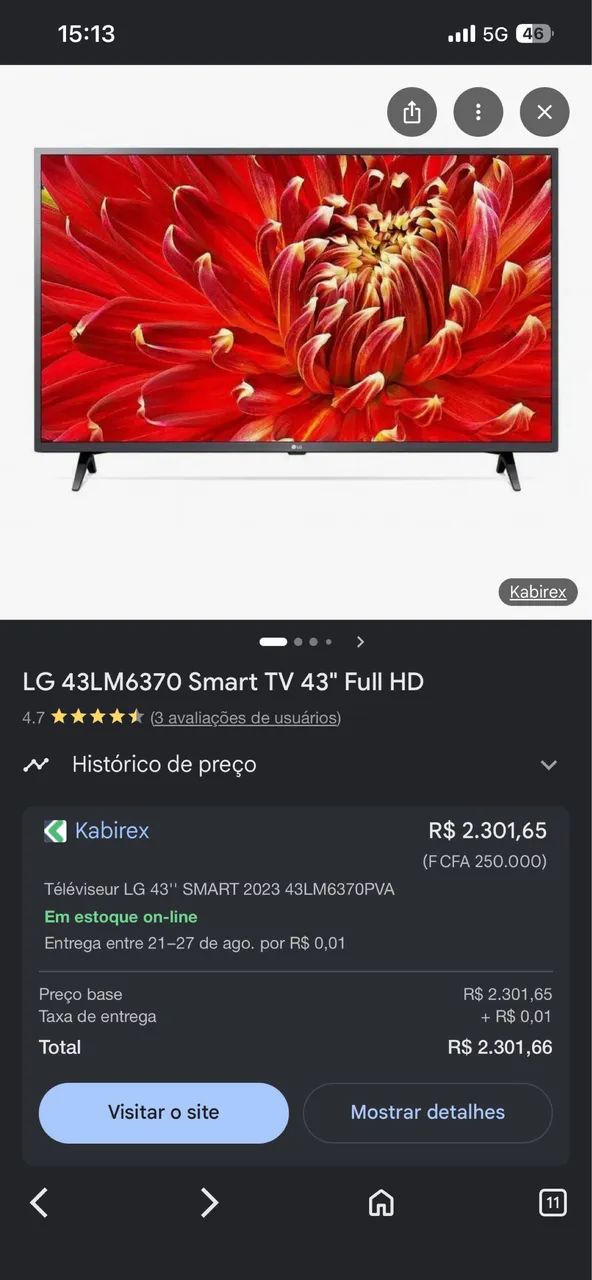 Vendo tv smart 43 polegadas seminova  - Foto 2