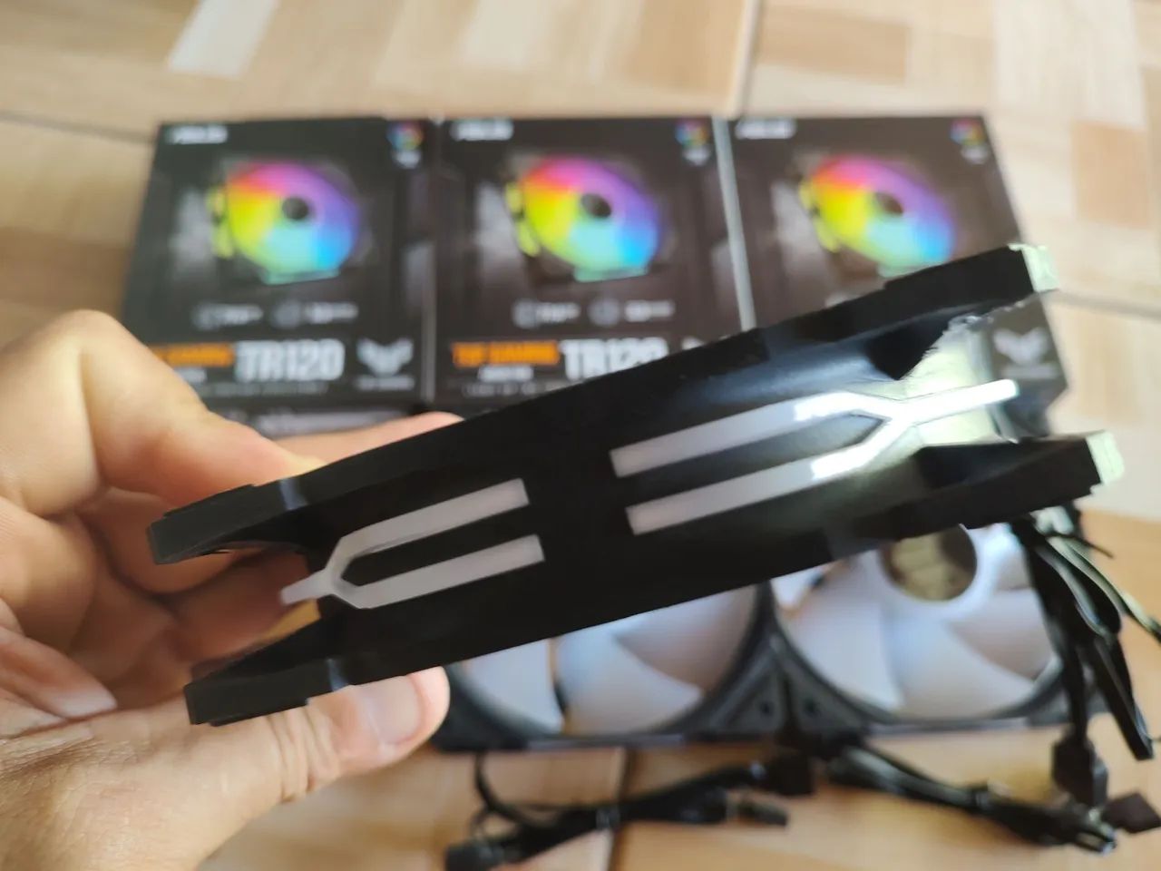 Kit-Cooler Ventoinha Asus Tuf TR120 argb - Foto 5