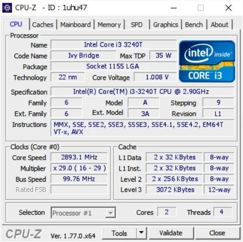 Intel Core i3 3240T - Foto 2
