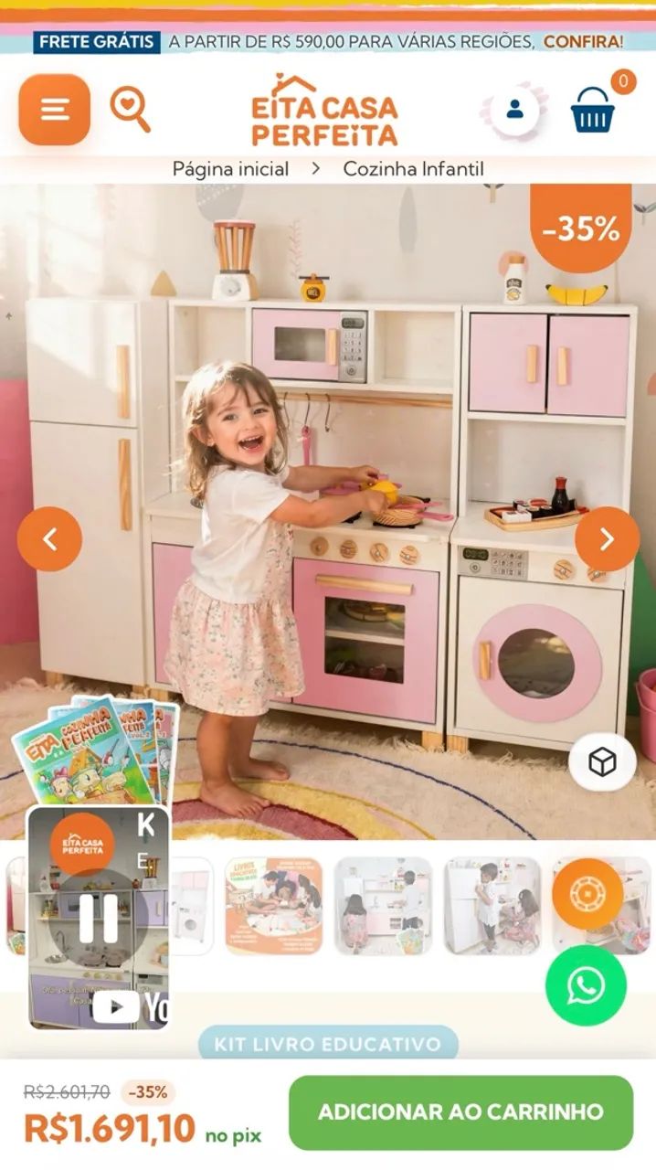 Cozinha infantil brinquedo  - Foto 5
