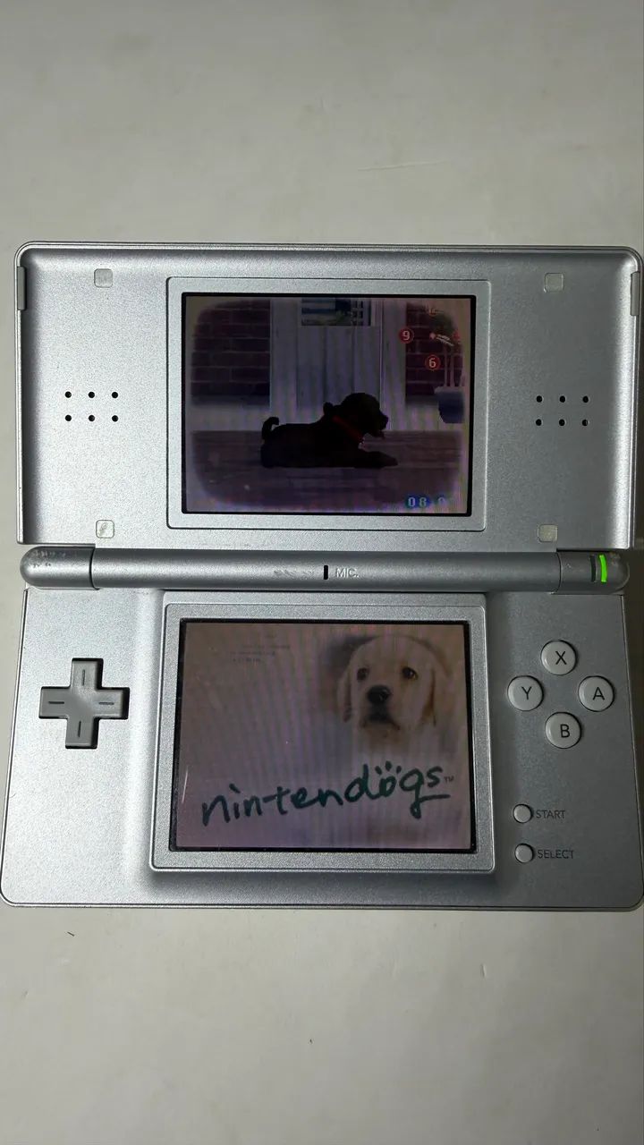 Nintendo DS Lite Prata Original + Jogo Nintendogs - Foto 3
