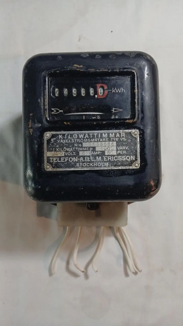 Antigo relógio da luz década de 60.
