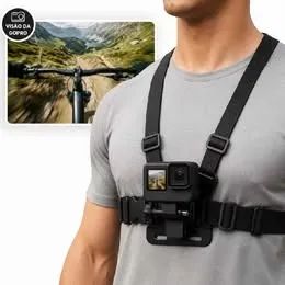 Suporte Peitoral para Gravação com Celular GoPro e Câmera Esportiva - Foto 3