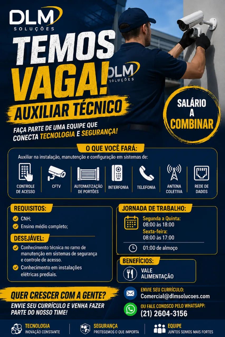 Vaga : Auxiliar Técnico 