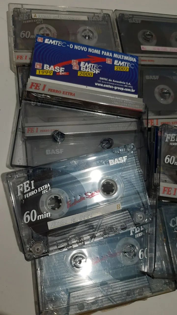 10 fitas cassete  k7 BASF todas seminovas 